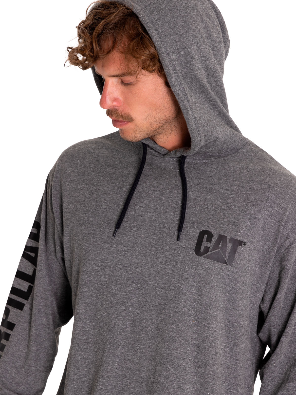 Saco Upf Hooded Banner L/ Para Hombre Color Gris-4