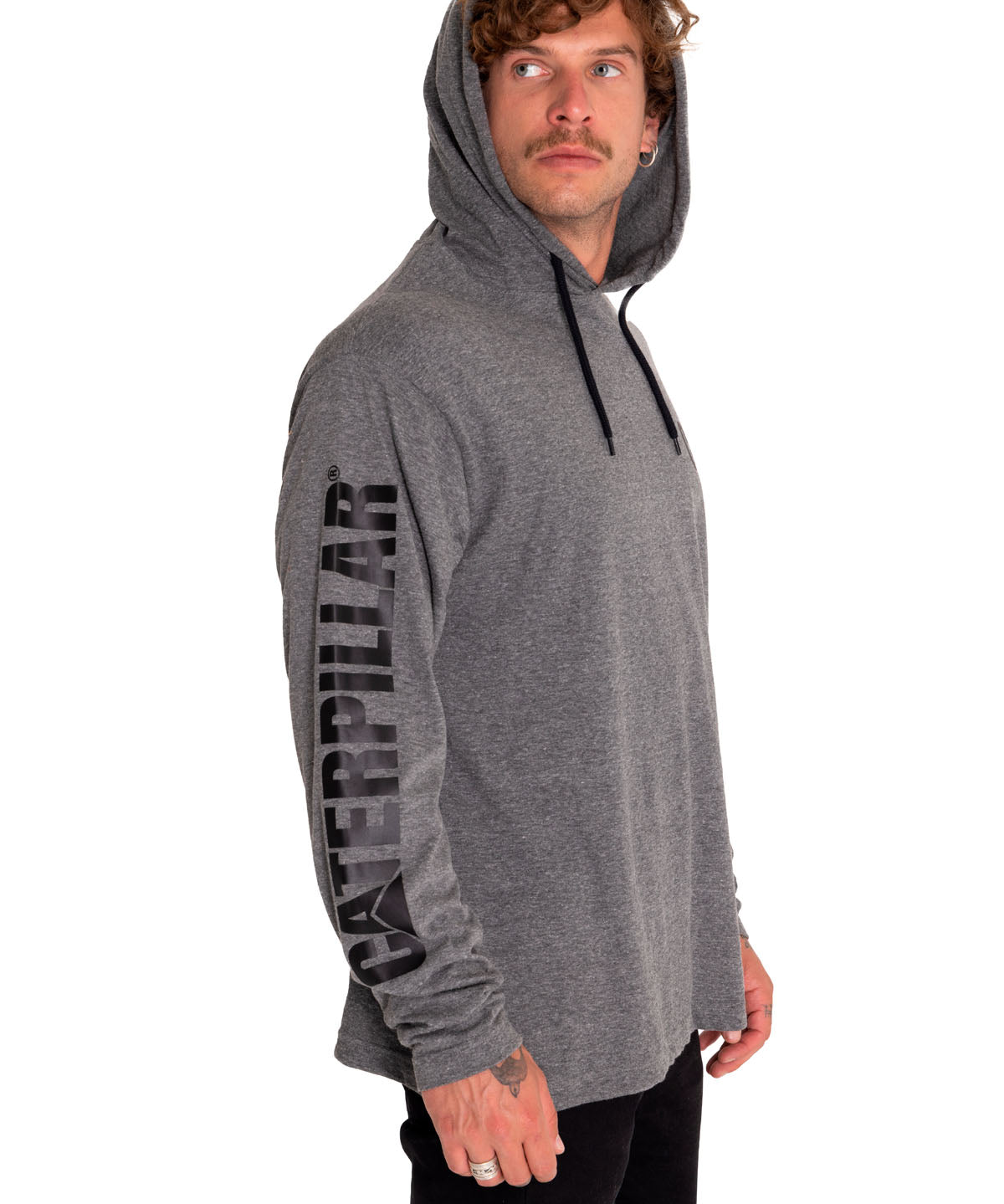 Saco Upf Hooded Banner L/ Para Hombre Color Gris-5