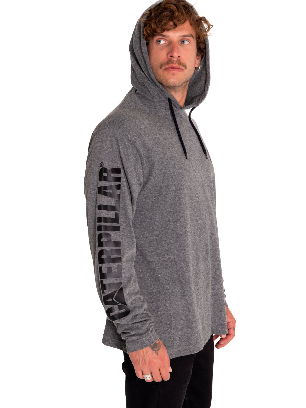 Saco Upf Hooded Banner L/ Para Hombre Color Gris-5