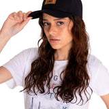Cachuchas Logo Leather Patch H Para Mujer Negro-1