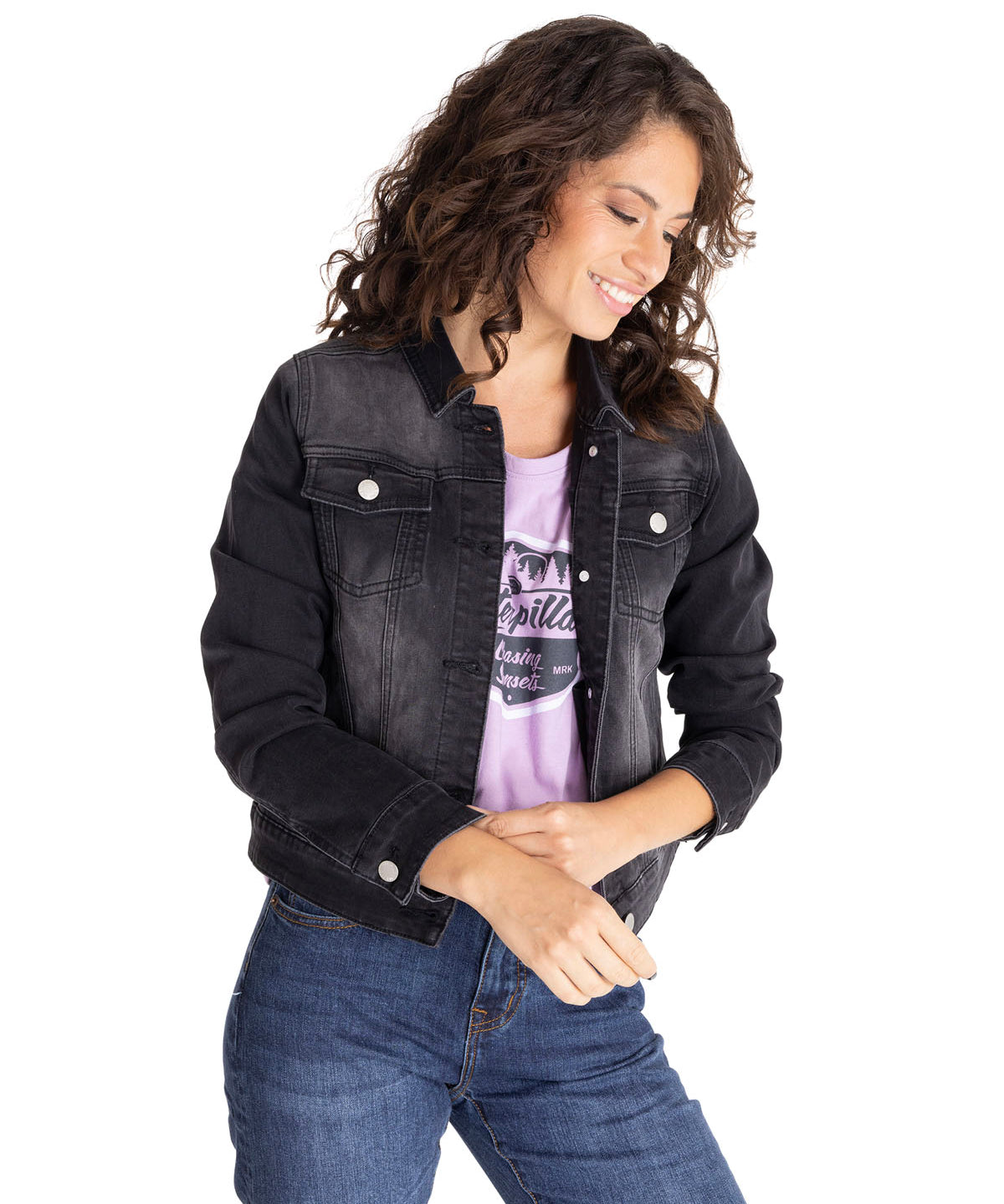 Chaqueta Foundation Denim Jac Para Mujer Color Negro-1
