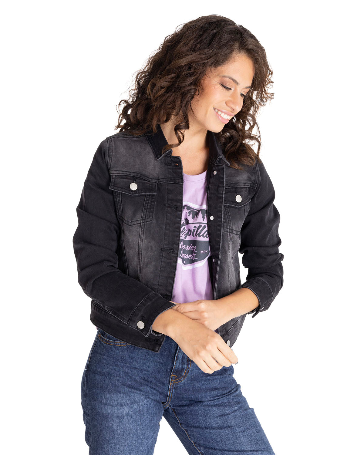 Chaqueta Foundation Denim Jac Para Mujer Color Negro-1