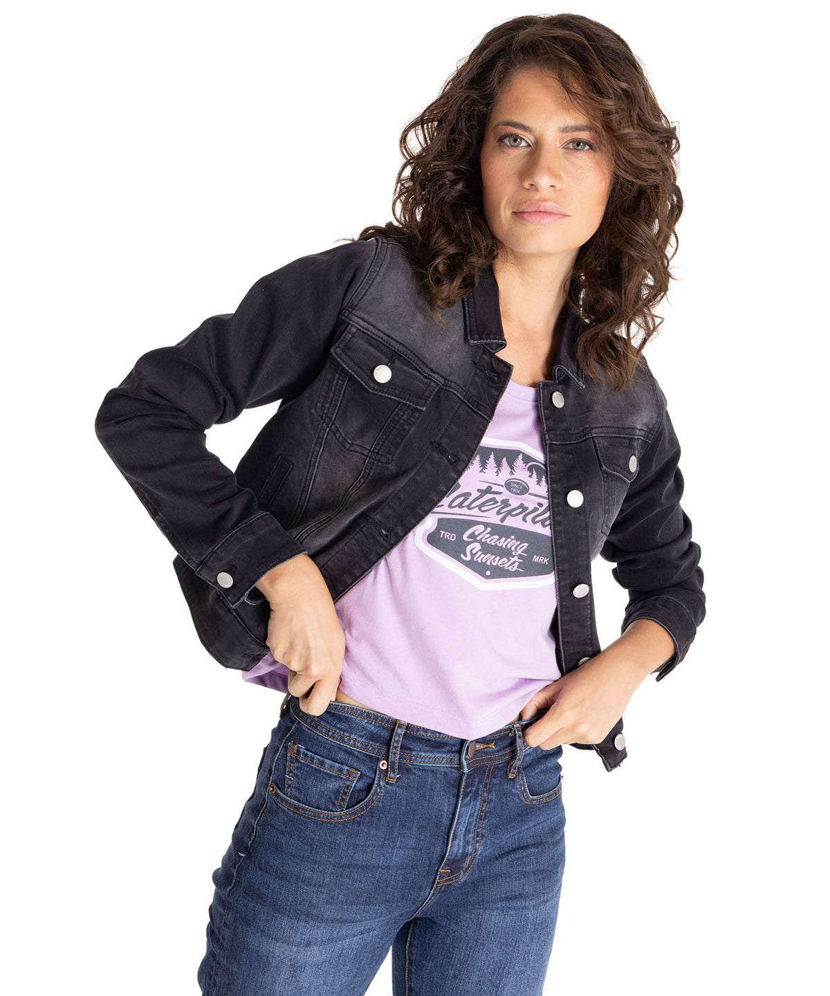 Chaqueta Foundation Denim Jac Para Mujer Color Negro-2