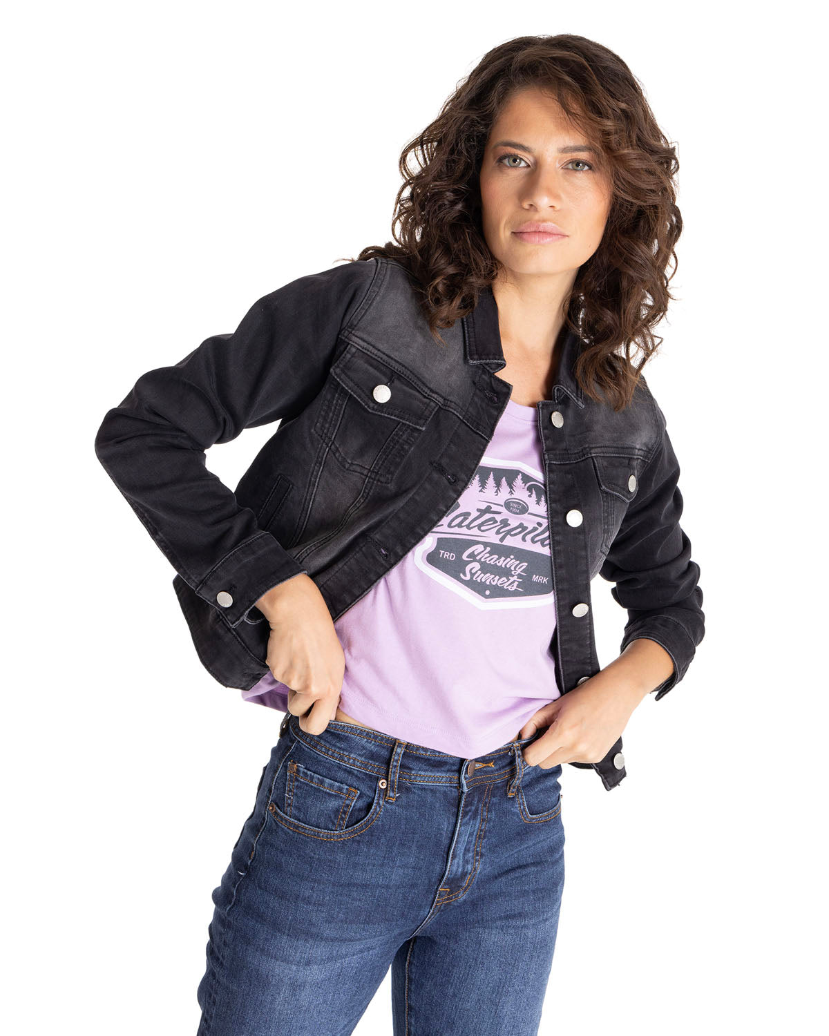 Chaqueta Foundation Denim Jac Para Mujer Color Negro-2