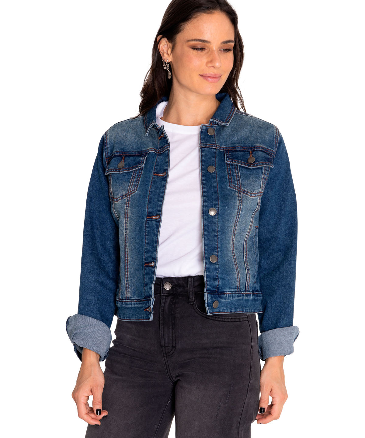 Chaqueta W Foundation Denim J Para Mujer Color Azul-1
