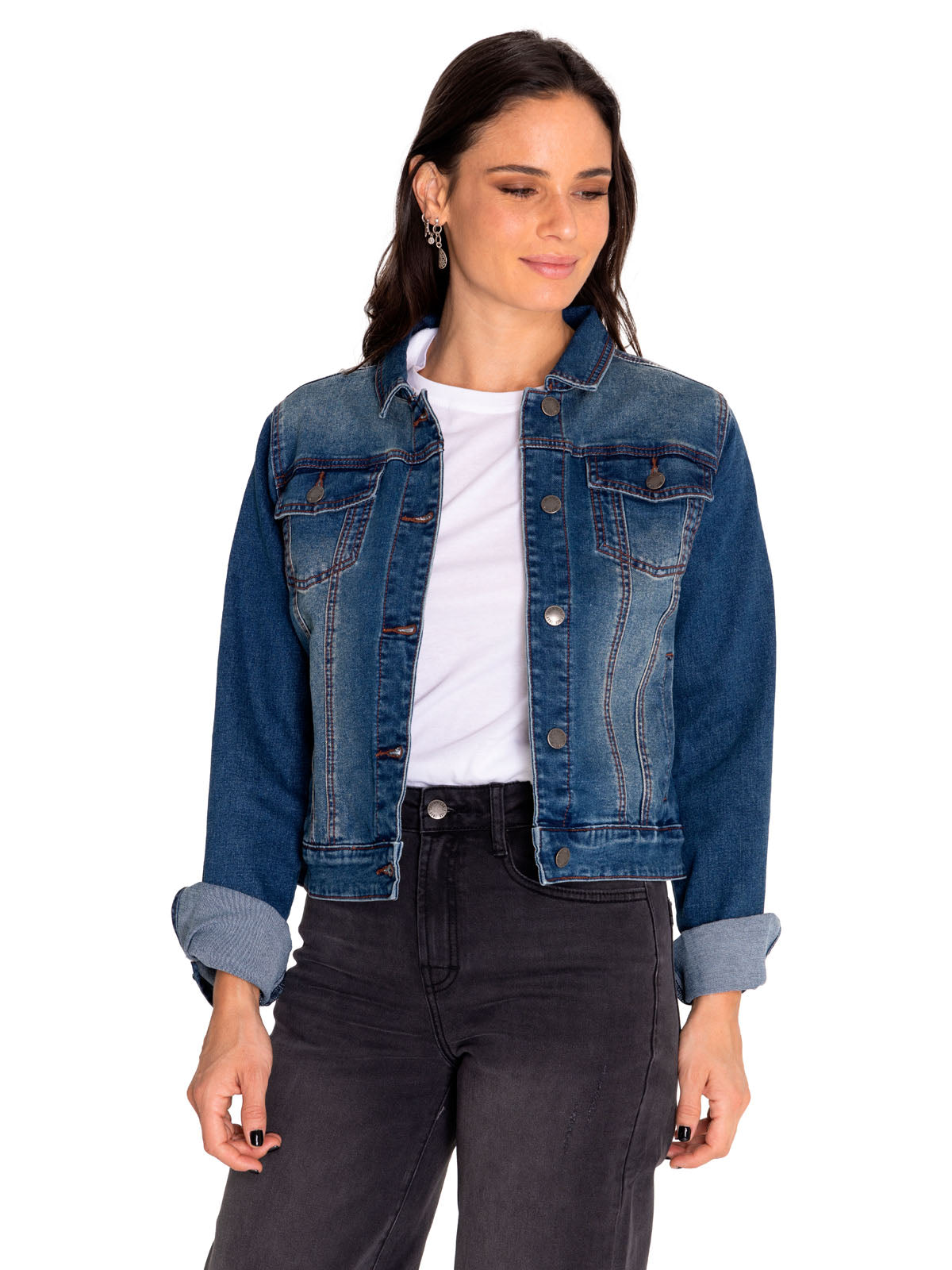 Chaqueta W Foundation Denim J Para Mujer Color Azul-1