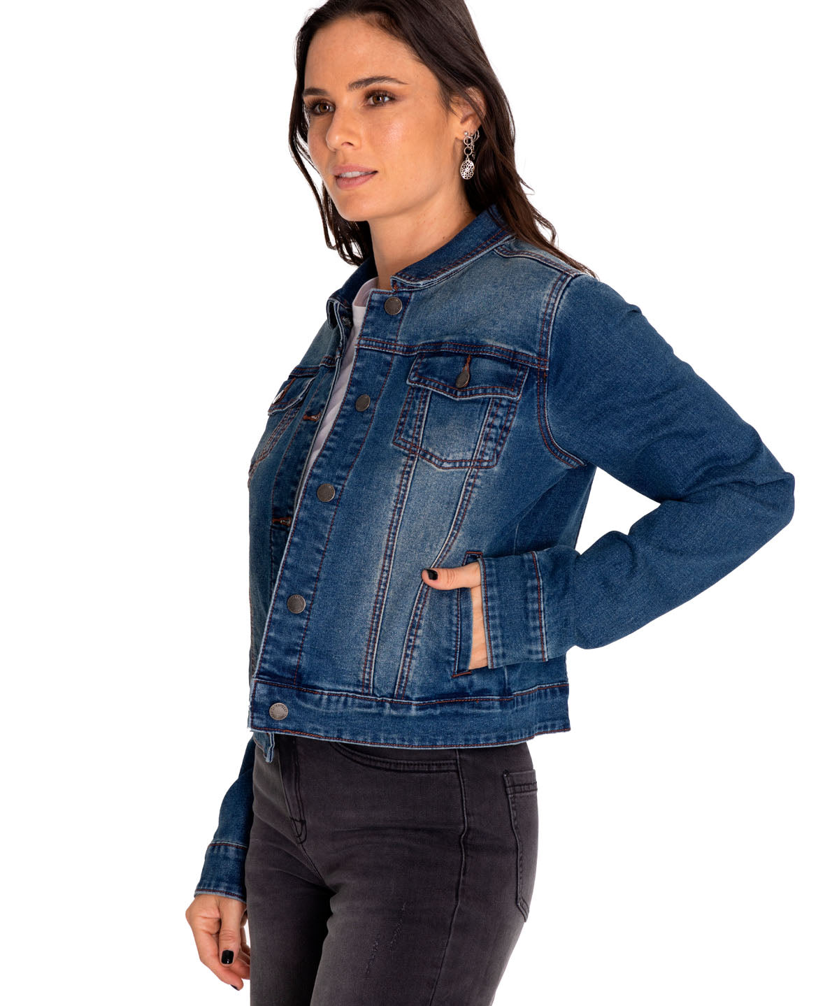 Chaqueta W Foundation Denim J Para Mujer Color Azul-3