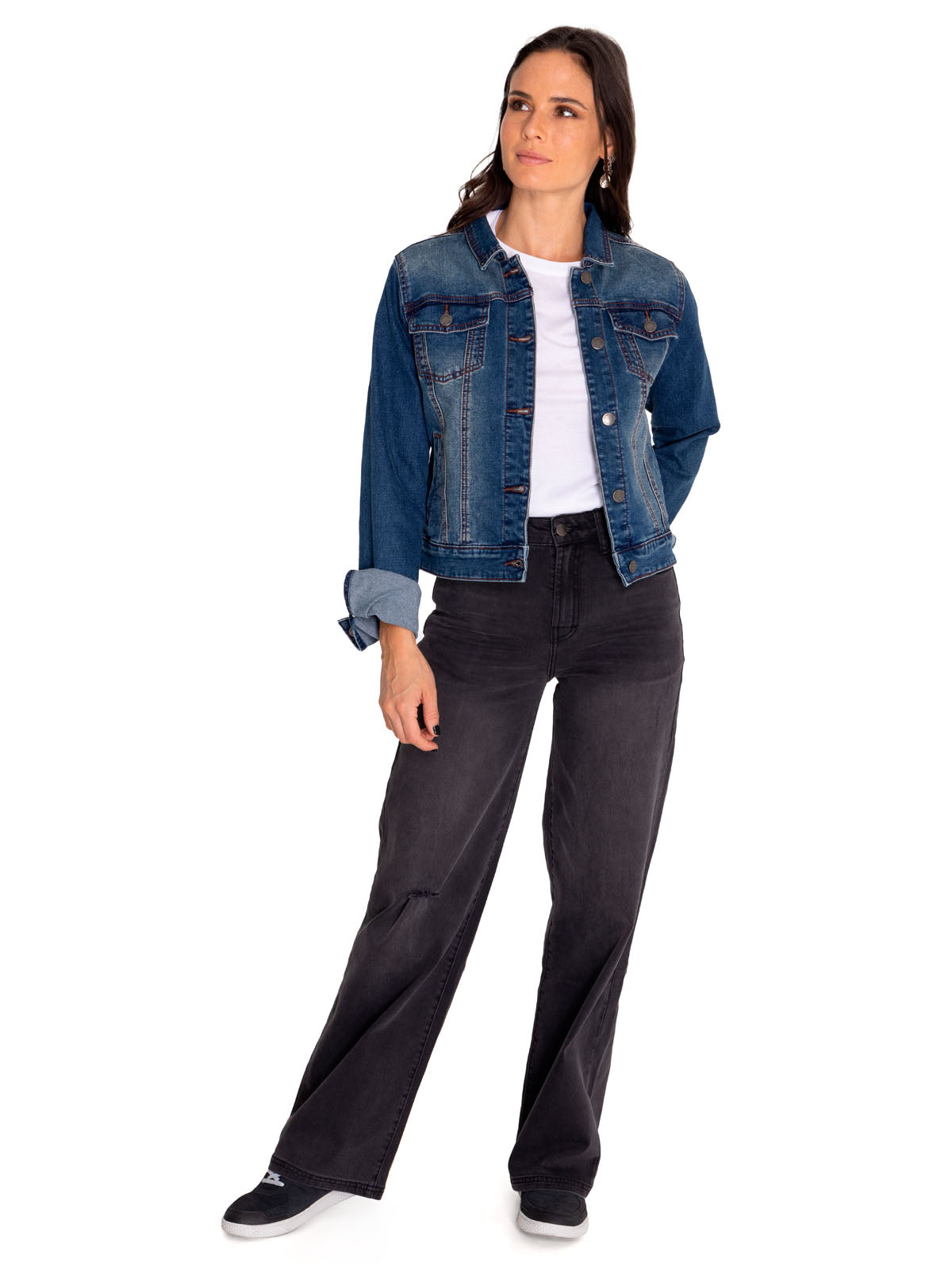 Chaqueta W Foundation Denim J Para Mujer Color Azul-5