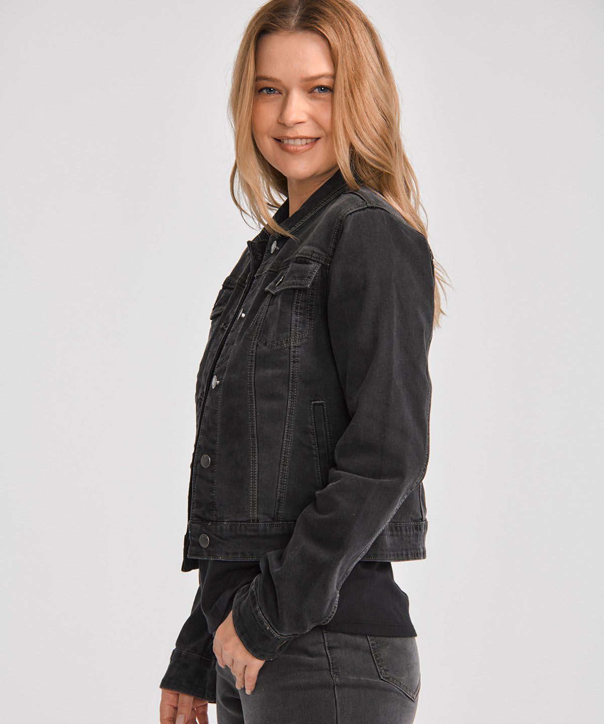 Chaqueta W Foundation Denim J Para Mujer Color Negro-2