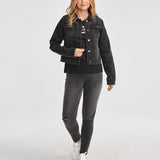Chaqueta W Foundation Denim J Para Mujer Color Negro-4