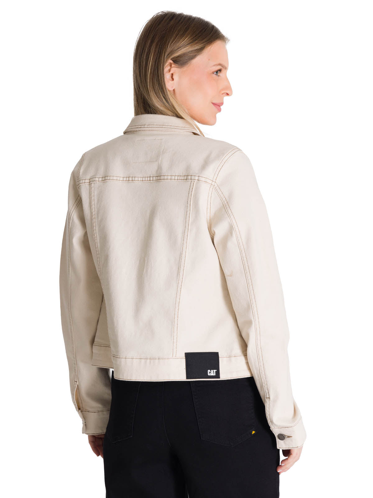 Chaqueta W Foundation Denim J Para Mujer Color Beige-3