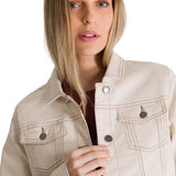 Chaqueta W Foundation Denim J Para Mujer Color Beige-4