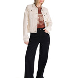 Chaqueta W Foundation Denim J Para Mujer Color Beige-5