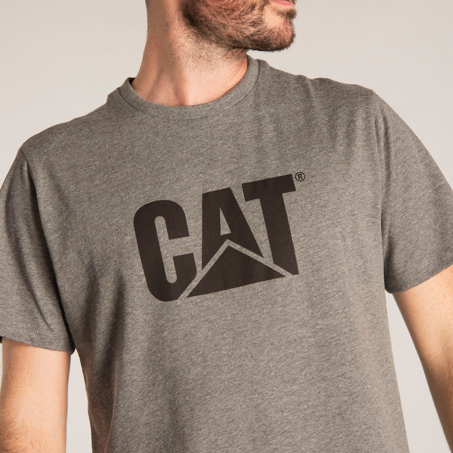 Camiseta Slim Fit Logo Tee Para Hombre Color Gris-4