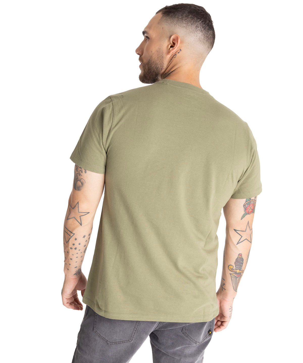 Camiseta Slim Fit Caterpillar Para Hombre Color Verde-3