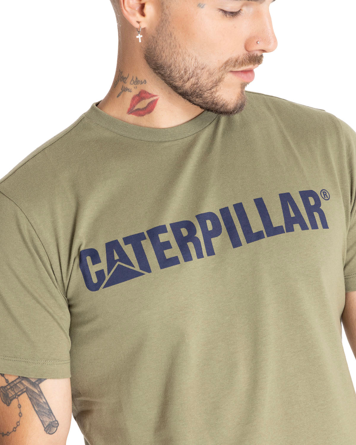 Camiseta Slim Fit Caterpillar Para Hombre Color Verde-4