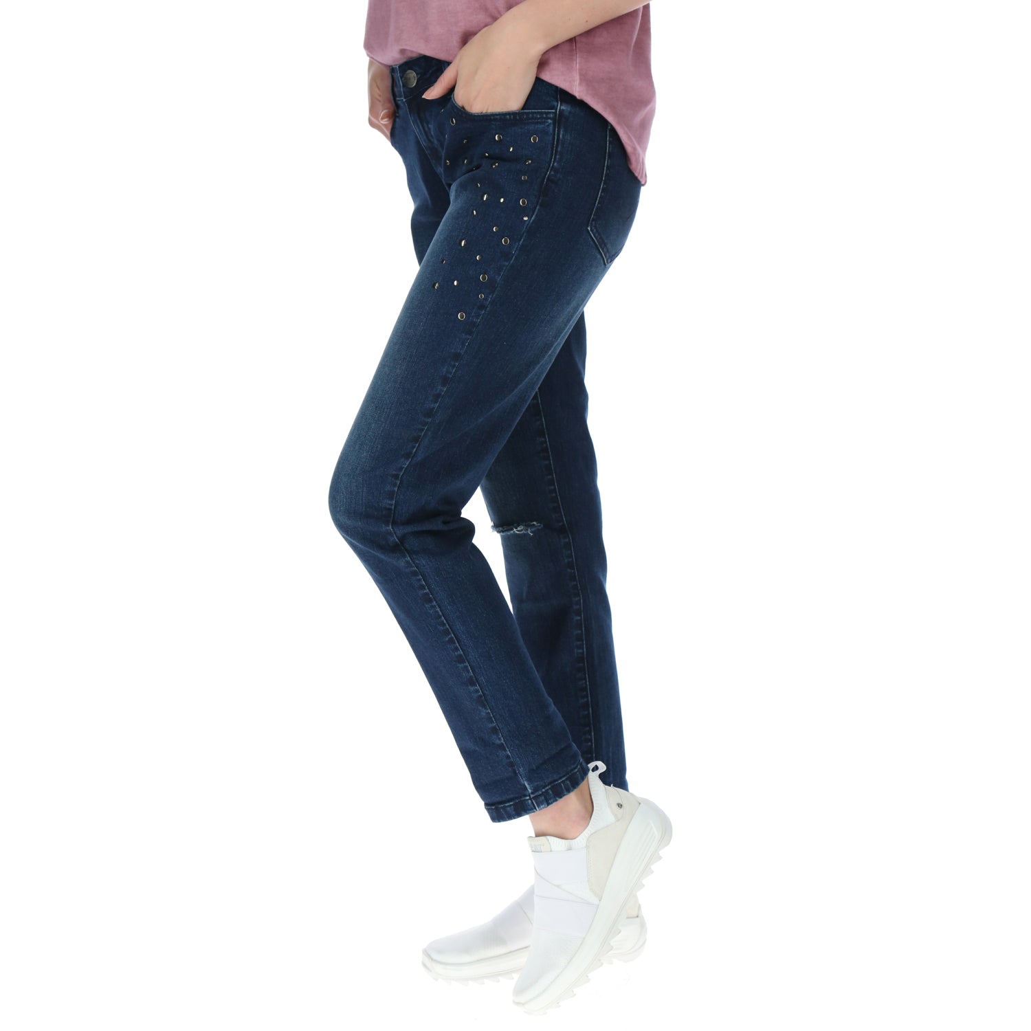Pantalón Studded Slim Pant Para Mujer Color Azul-2