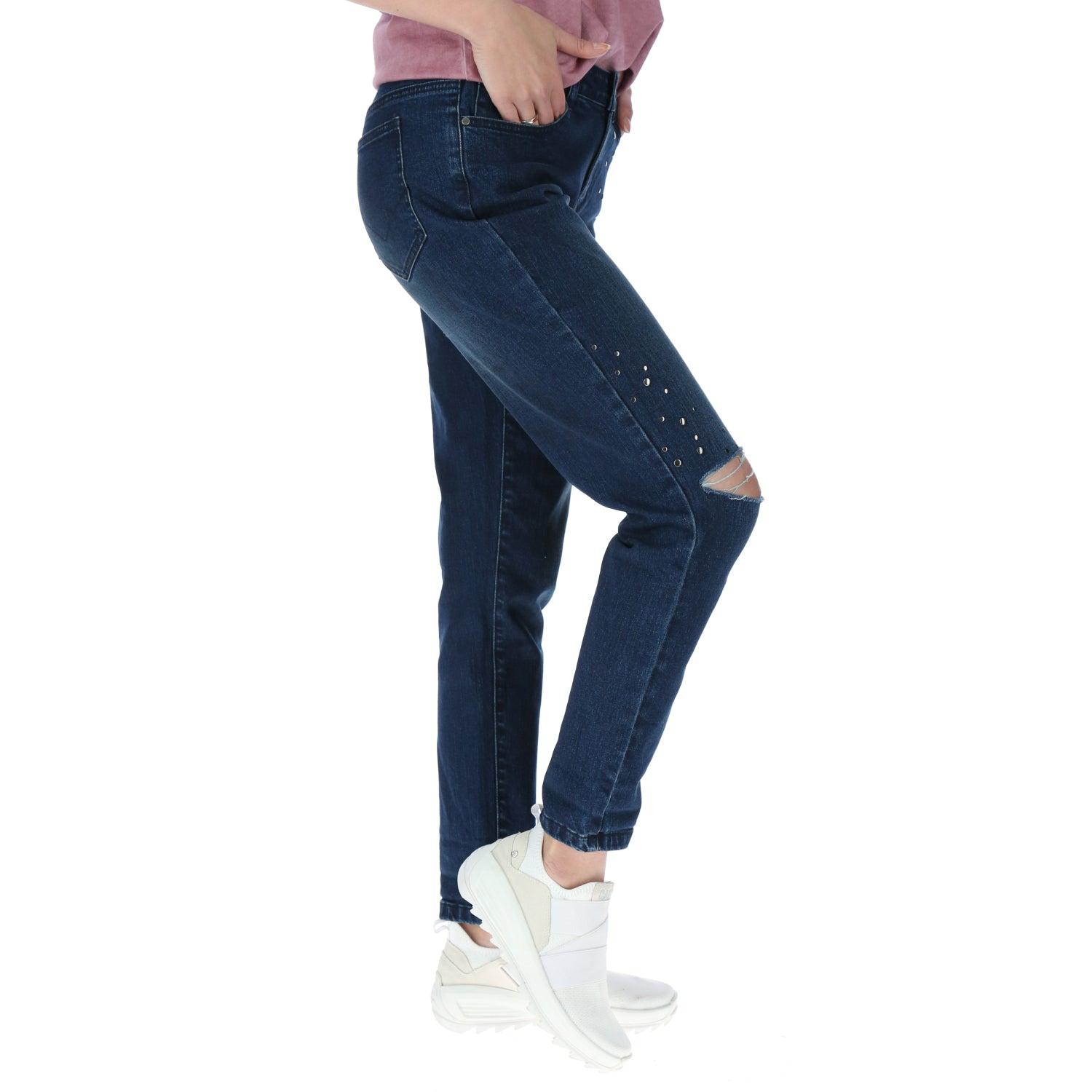 Pantalón Studded Slim Pant Para Mujer Color Azul-4