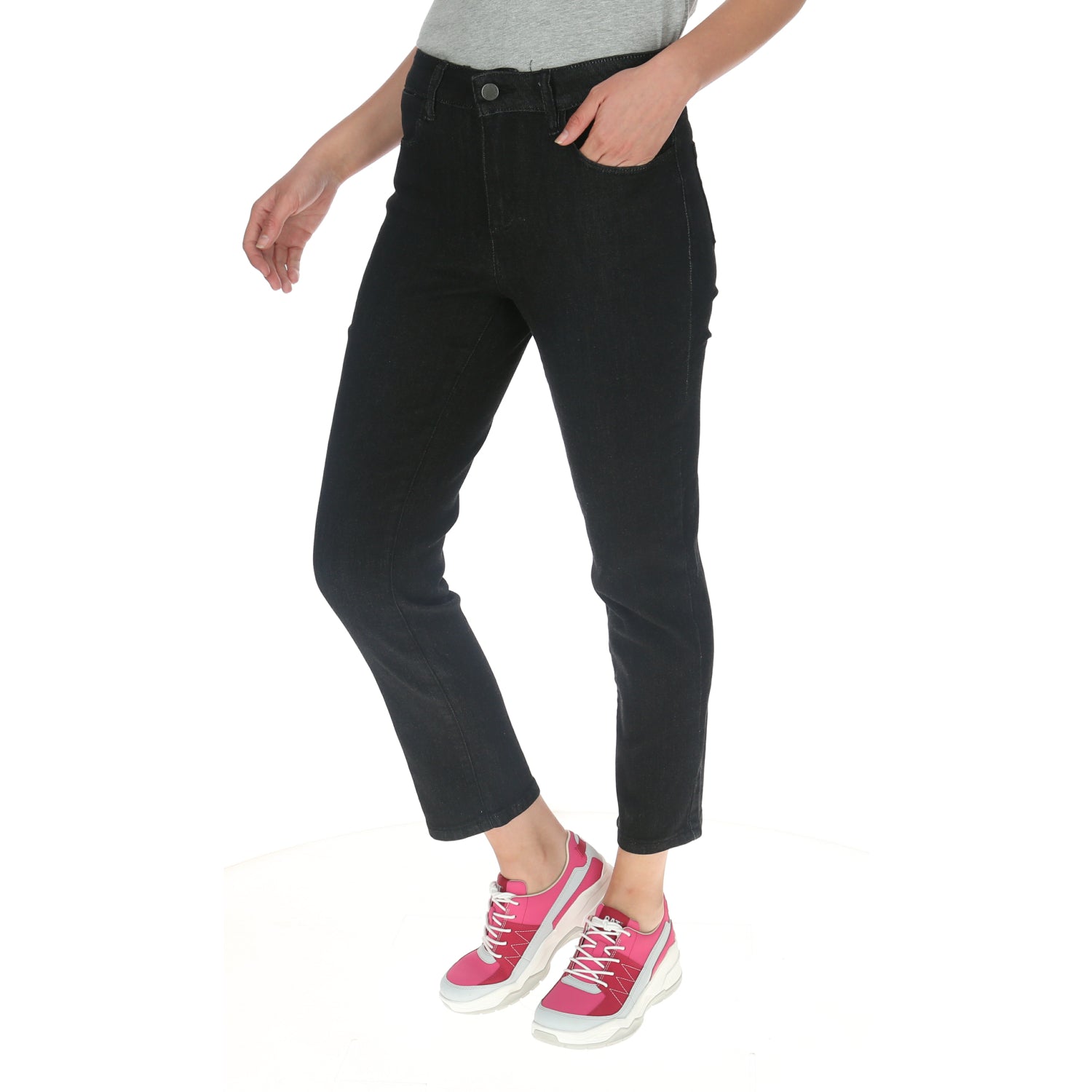 Pantalón Symbol High Rise Str Para Mujer Color Negro-2