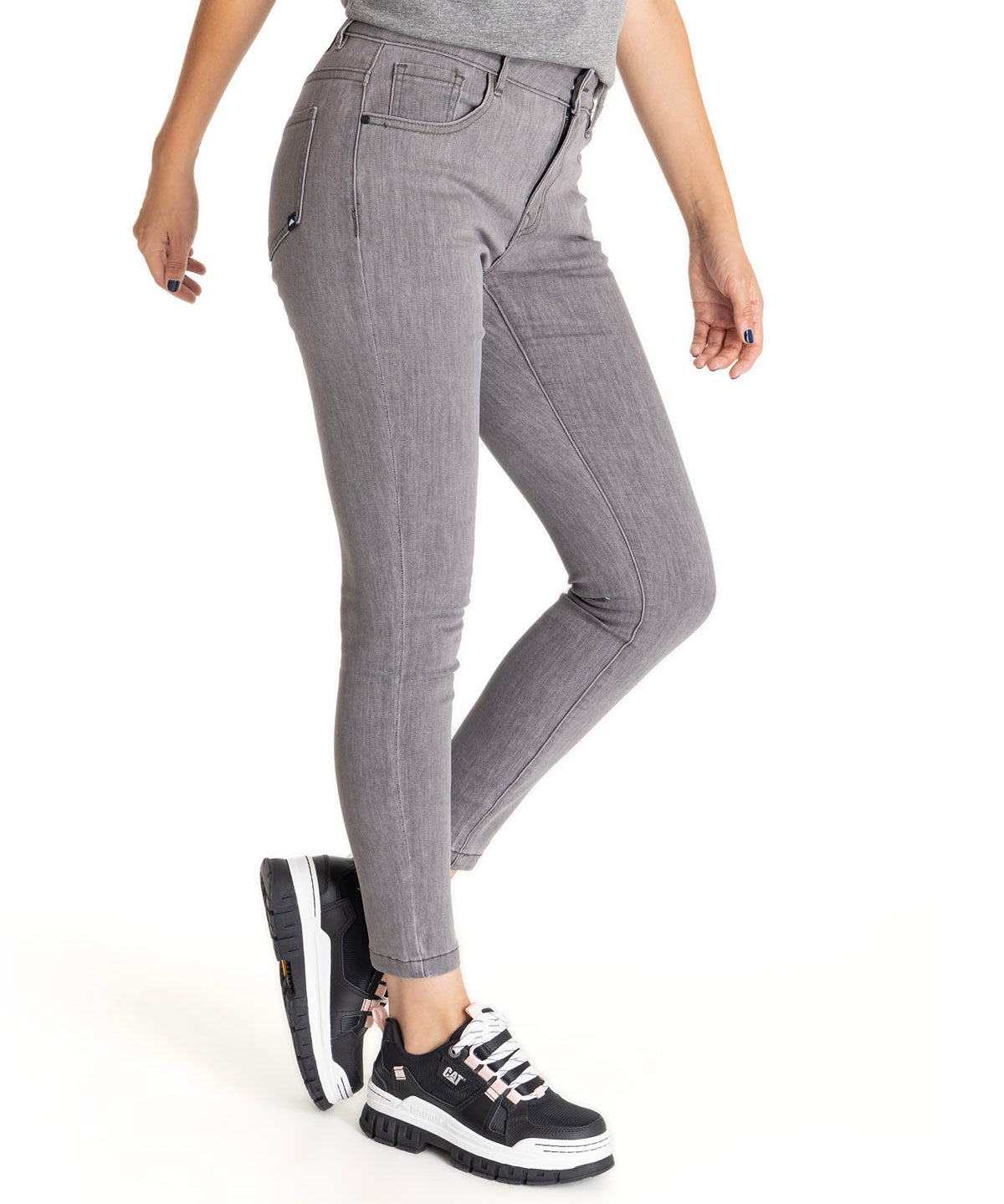 Pantalón Symbol Skinny Para Mujer Color Gris-2
