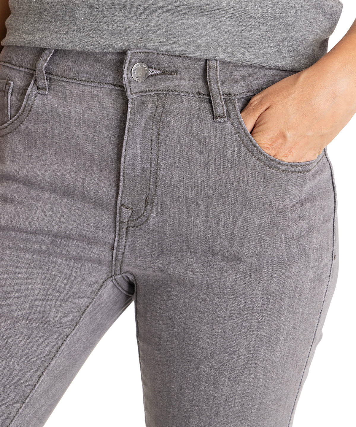 Pantalón Symbol Skinny Para Mujer Color Gris-5