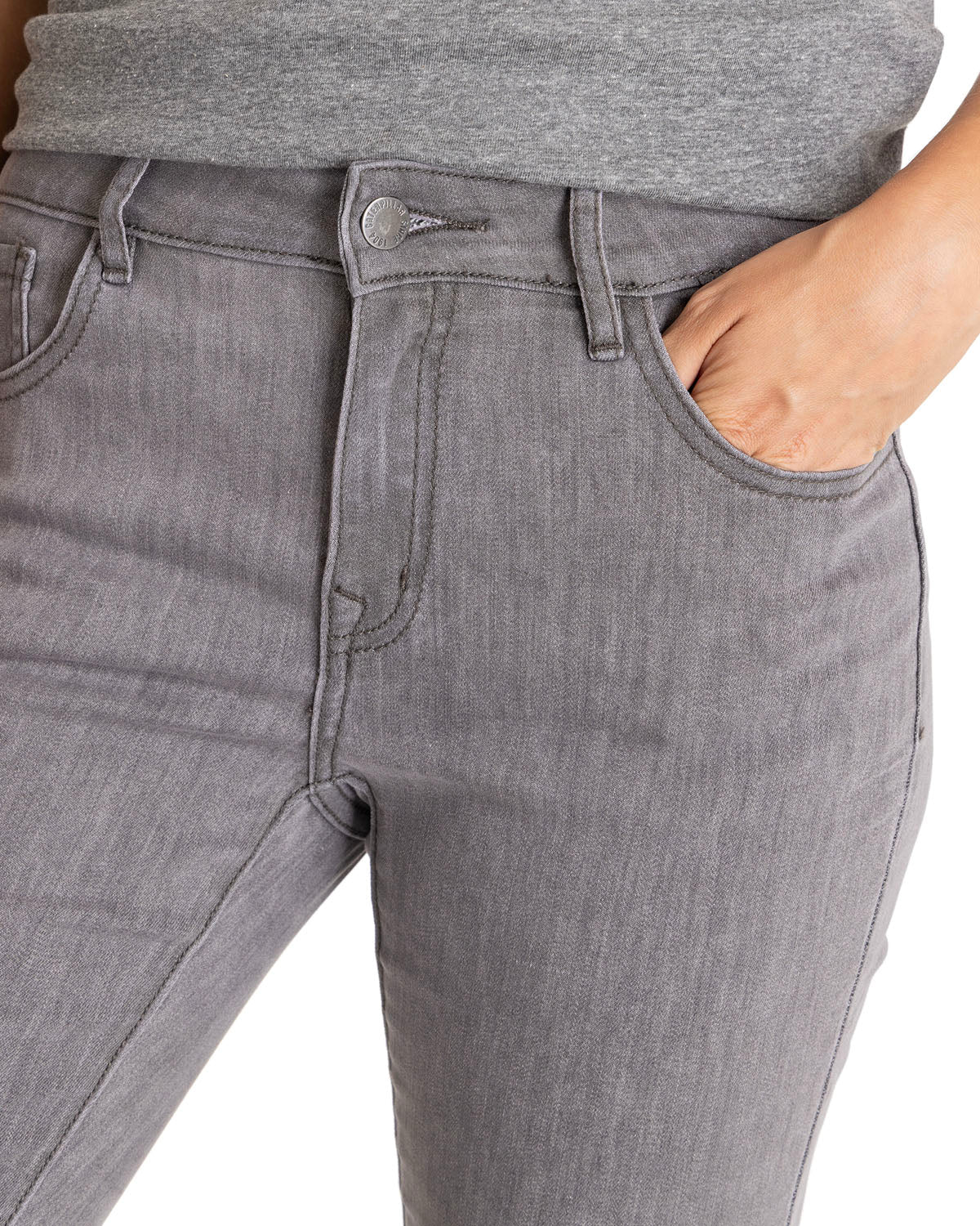 Pantalón Symbol Skinny Para Mujer Color Gris-5
