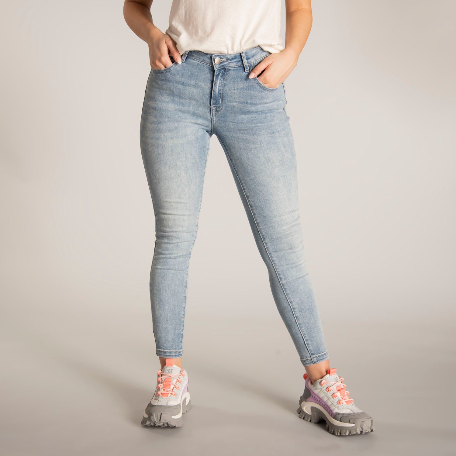 Pantalón Symbol Skinny Para Mujer Color Azul-1