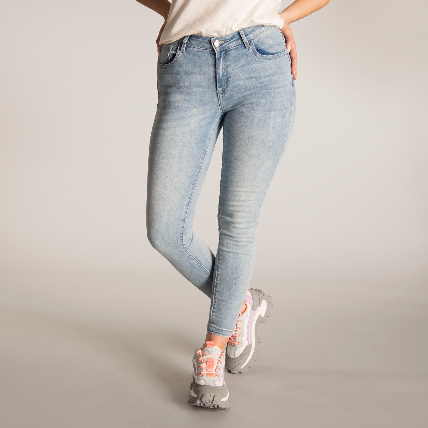 Pantalón Symbol Skinny Para Mujer Color Azul-2