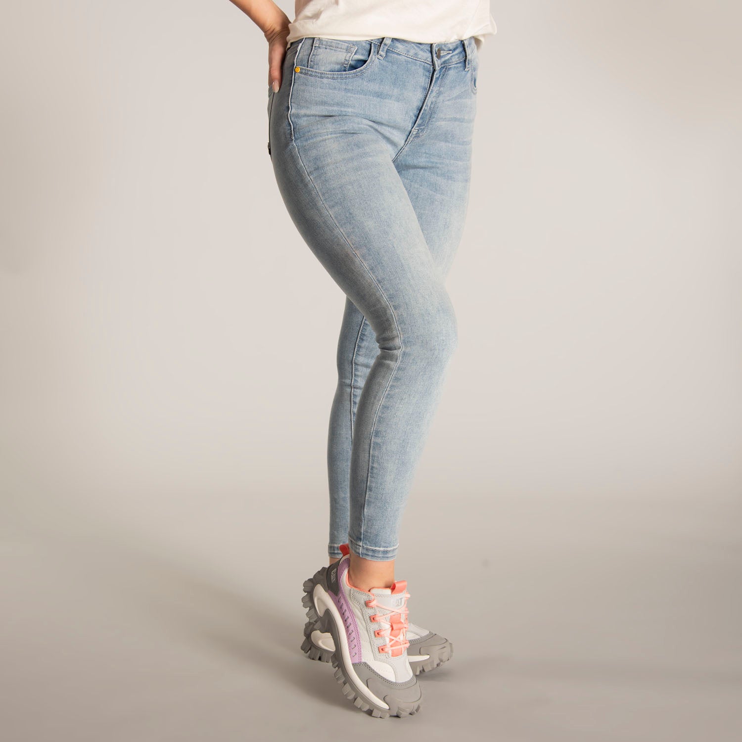 Pantalón Symbol Skinny Para Mujer Color Azul-3