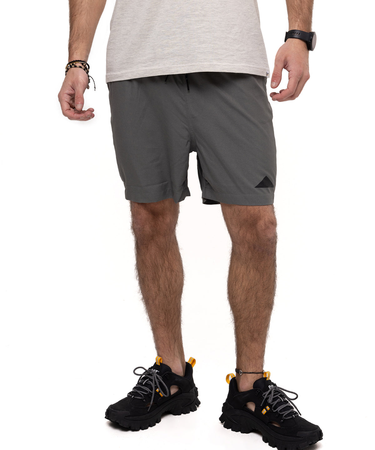 Short Foundation Swim Trun Para Hombre Color Gris-1