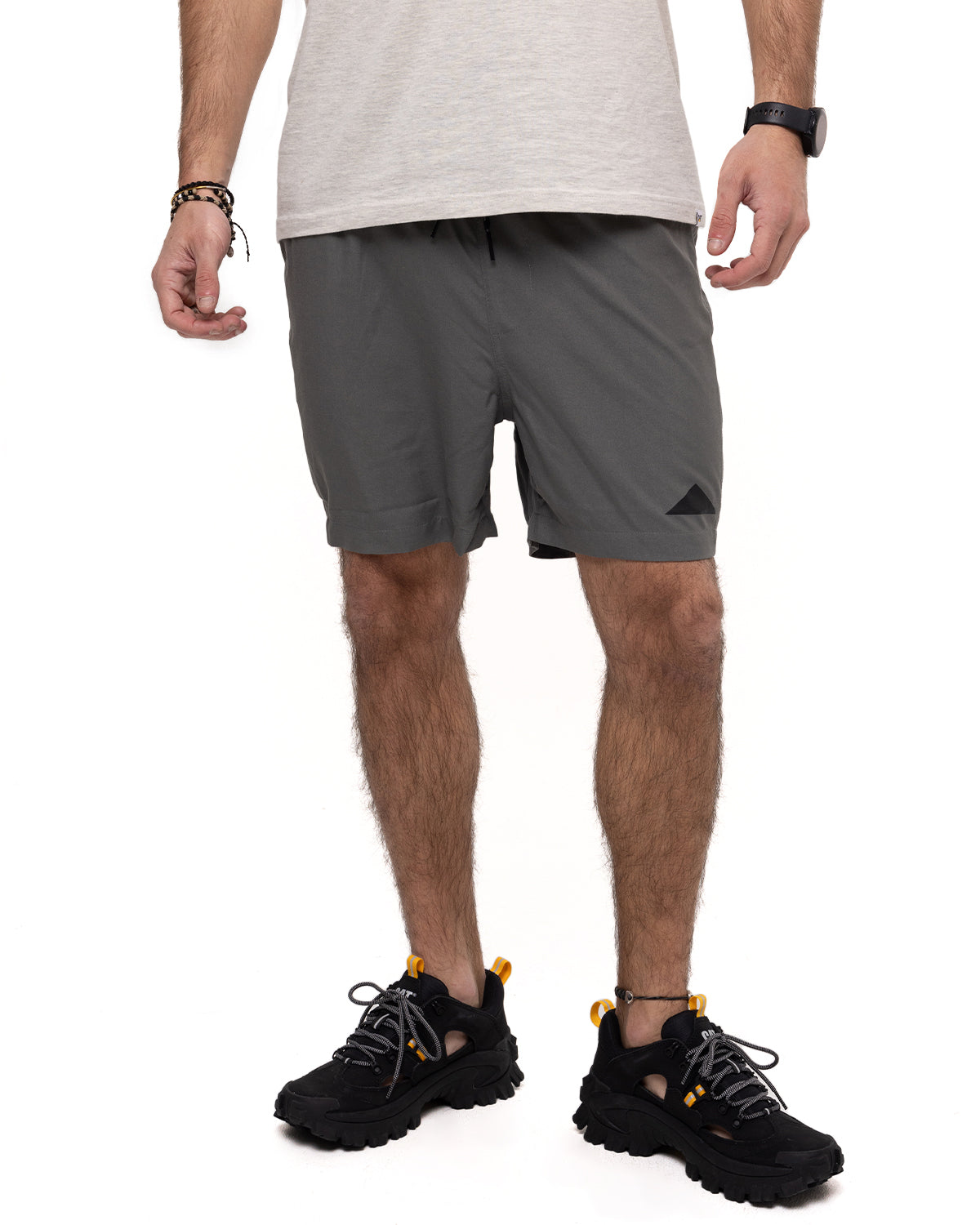Short Foundation Swim Trun Para Hombre Color Gris-1