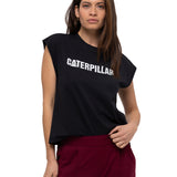 Camiseta Caterpillar Logo Tee Para Mujer Color Negro-1