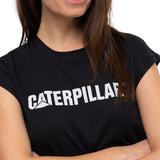 Camiseta Caterpillar Logo Tee Para Mujer Color Negro-3