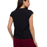 Camiseta Caterpillar Logo Tee Para Mujer Color Negro-4