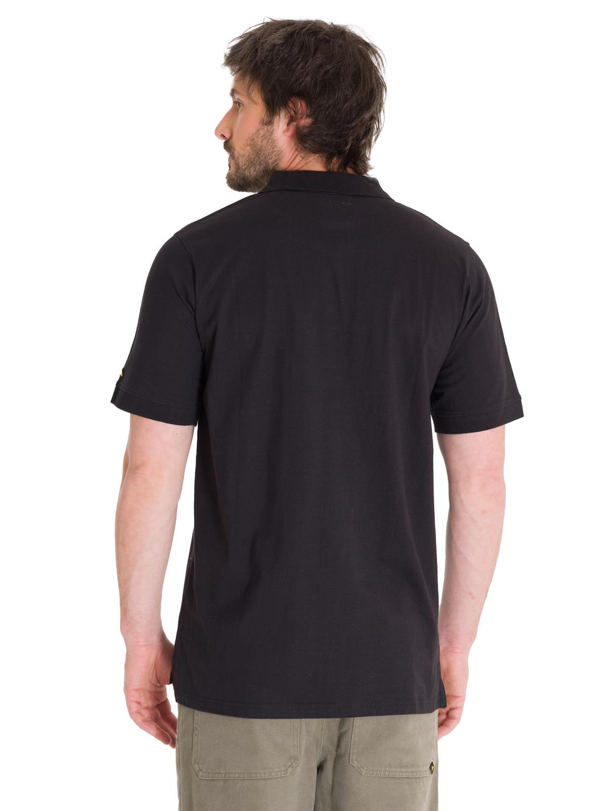 Polo Cat Logo Jersey Polo Para Hombre Color Negro-3
