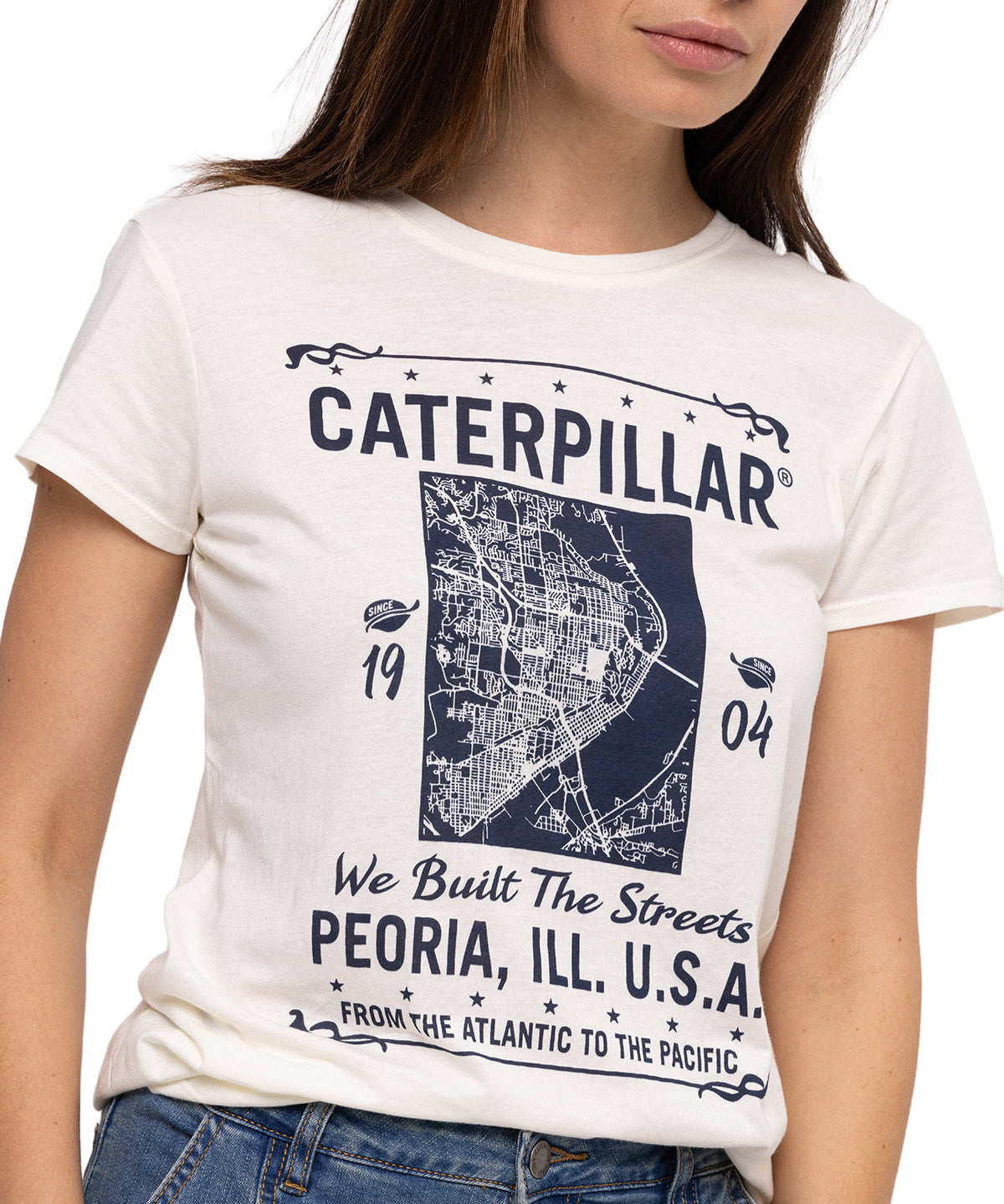 Camiseta W We Built The Stree Para Mujer Color Beige-3