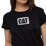 Camiseta Metallic Cat Logo Te Para Mujer Color Negro-3