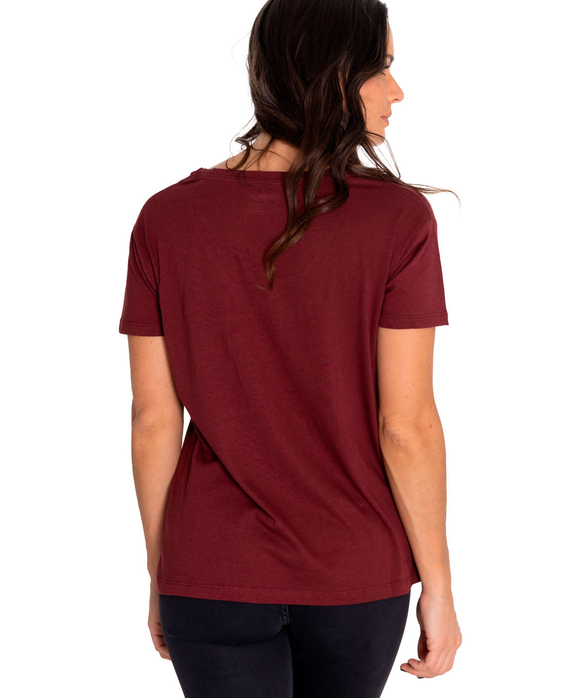 Camiseta Caterpillar Script V Para Mujer Color Rojo-3