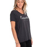 Camiseta Caterpillar Script V Para Mujer Color Negro-2