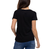 Camiseta Caterpillar Script V Para Mujer Color Negro-4