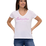 Camiseta Caterpillar Script V Para Mujer Color Blanco-1