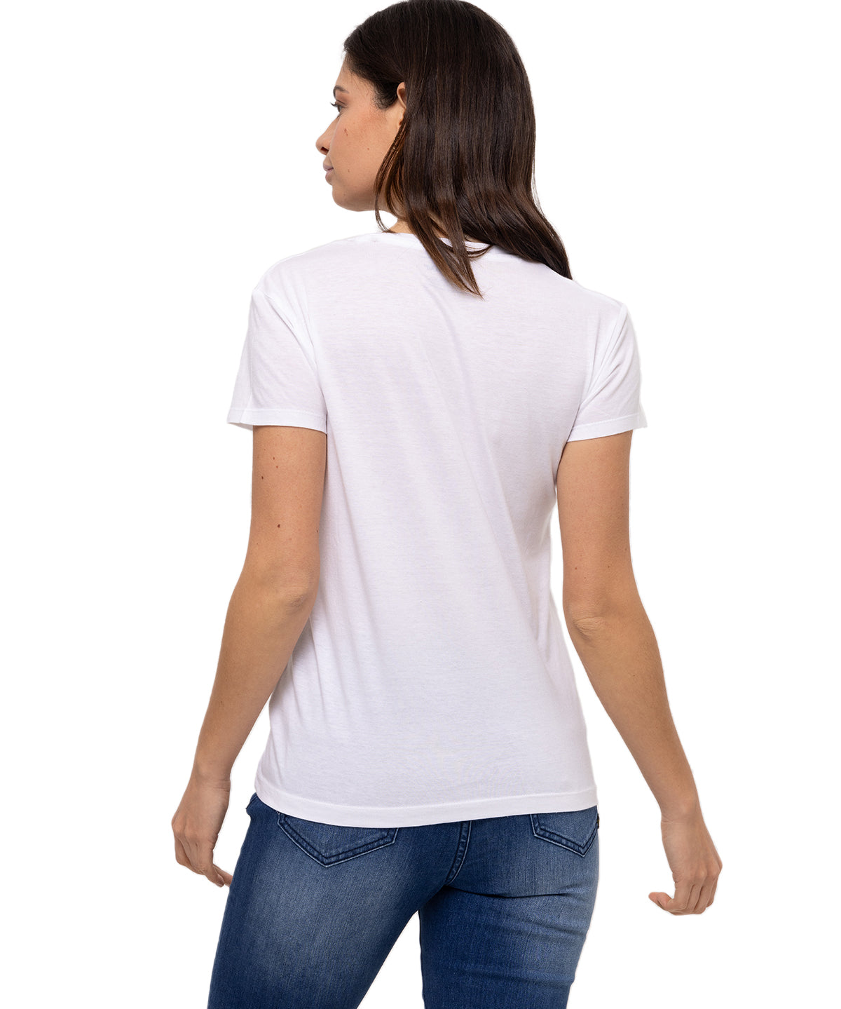 Camiseta Caterpillar Script V Para Mujer Color Blanco-4