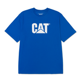 Camiseta Cat Logo Tee Para Hombre Color Azul