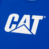 Camiseta Cat Logo Tee Para Hombre Color Azul
