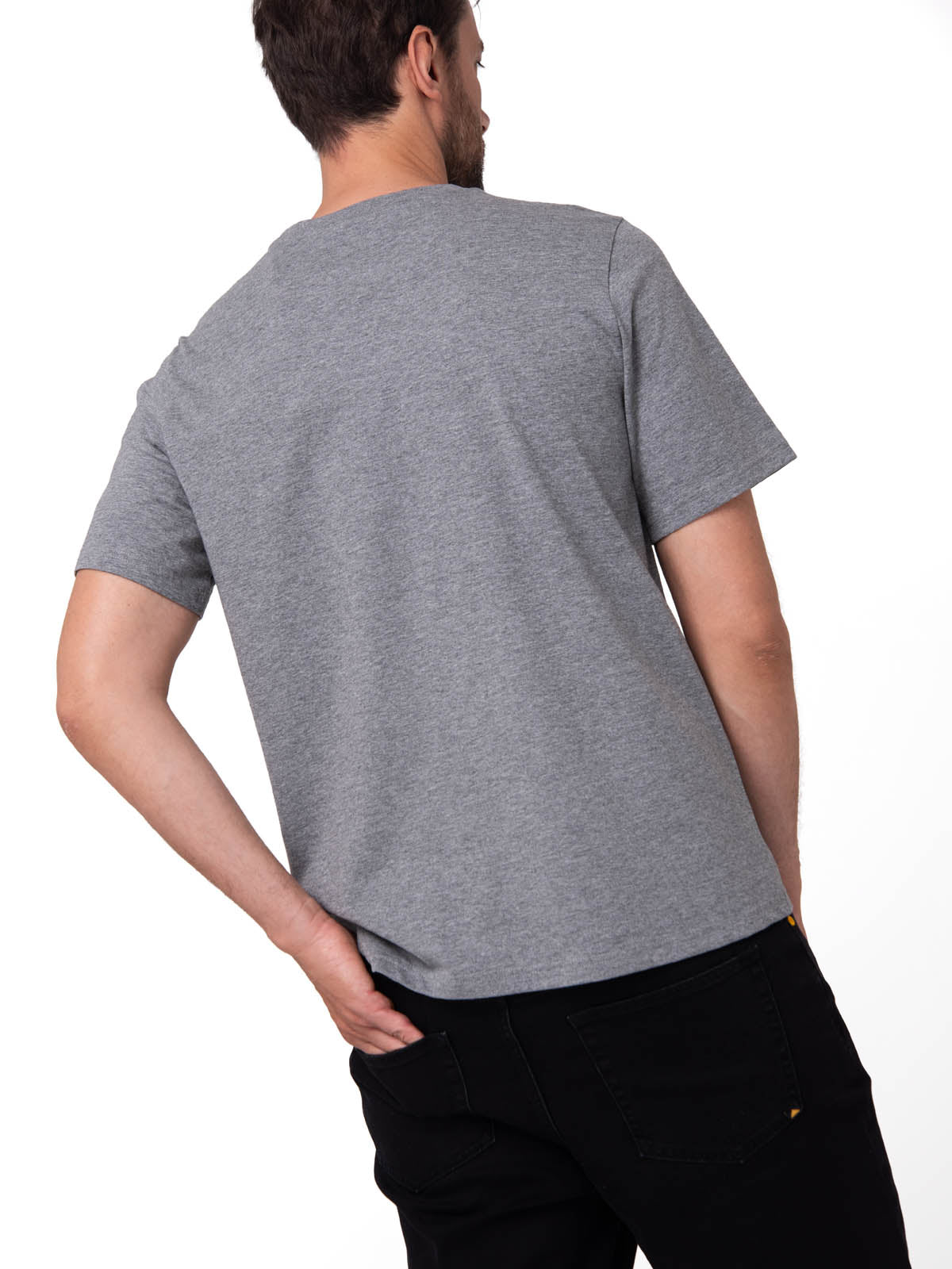 Camiseta Cat Logo Tee Hombre Color Gris-2