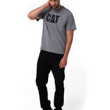 Camiseta Cat Logo Tee Hombre Color Gris-4