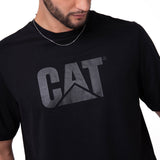 Camisetas  Cat Logo Tee Para Hombre Color Negro-3