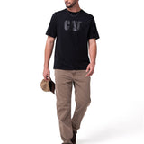 Camisetas  Cat Logo Tee Para Hombre Color Negro-4
