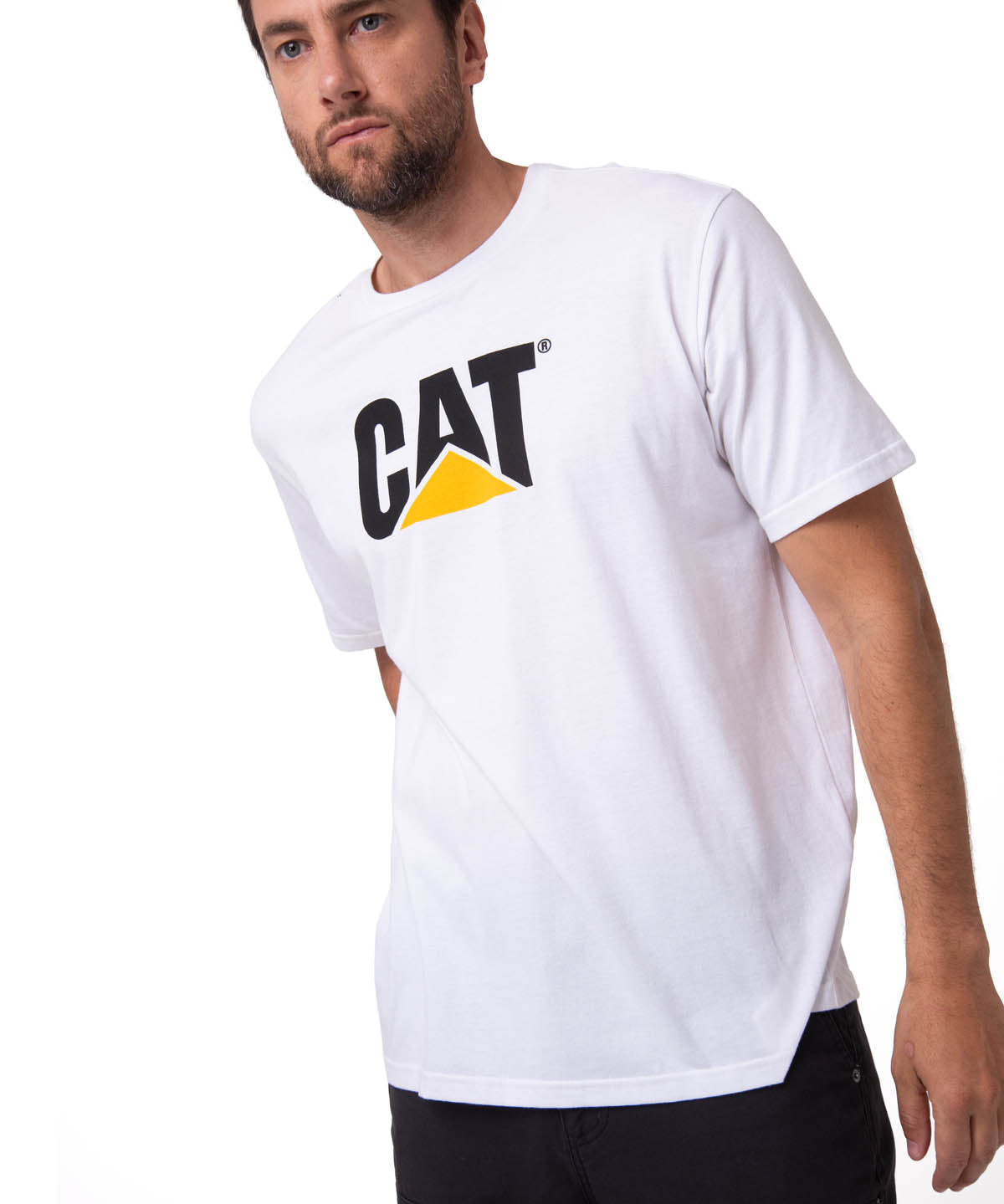 Camisetas  Cat Logo Tee Para Hombre Color Blanco-1