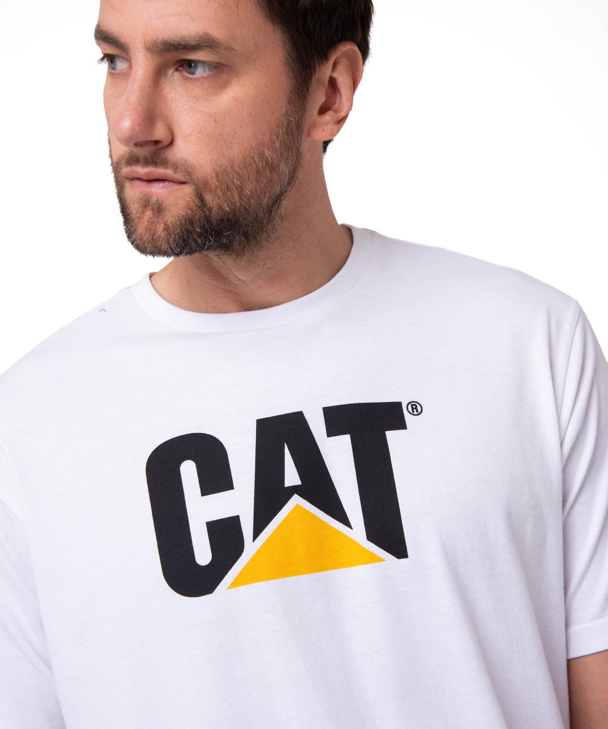 Camisetas  Cat Logo Tee Para Hombre Color Blanco-3